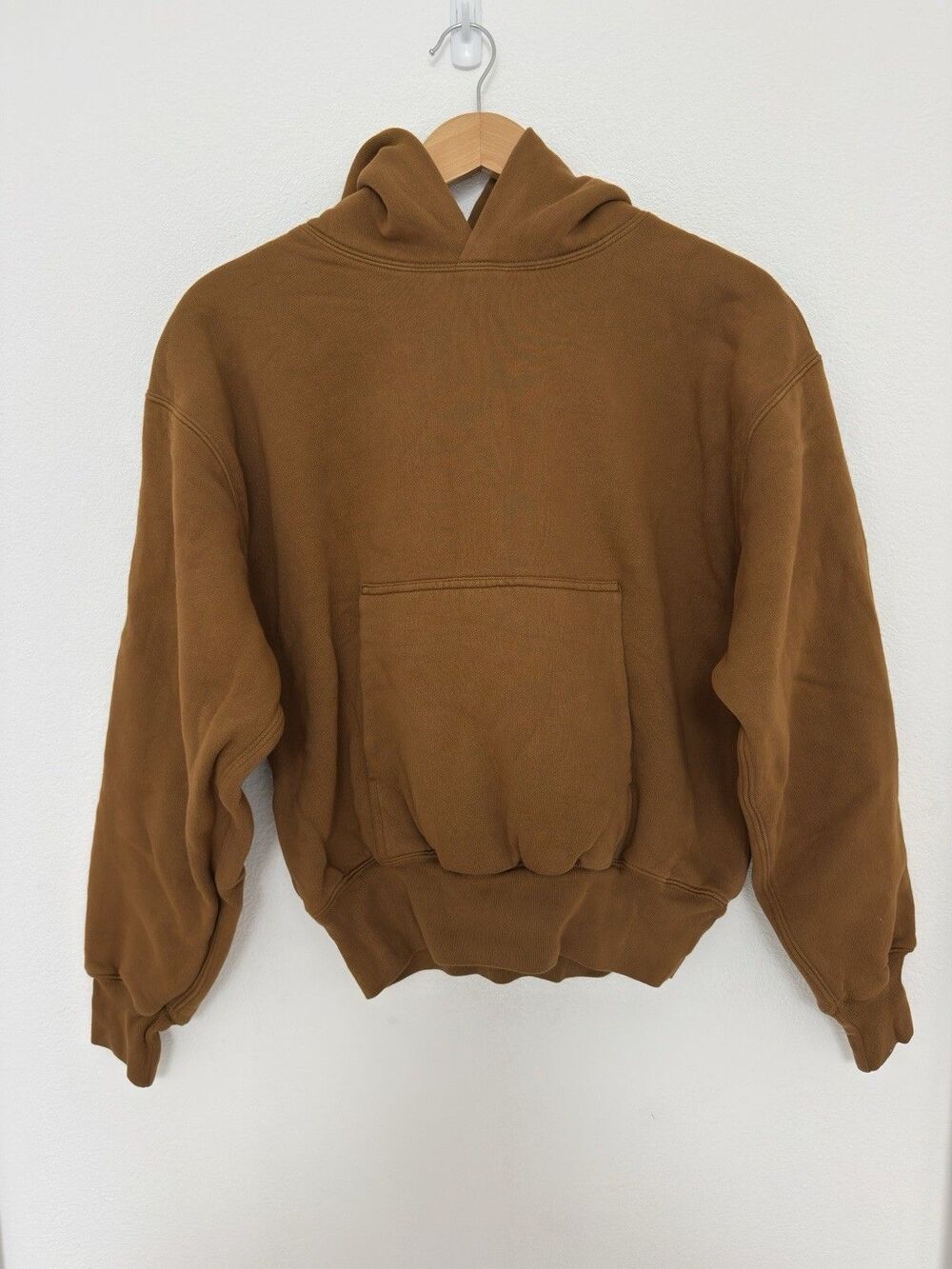 Yeezy Gap Perfect Hoodie Brown Sz S Double Layer Heavyweight Pullover YZY Unisex